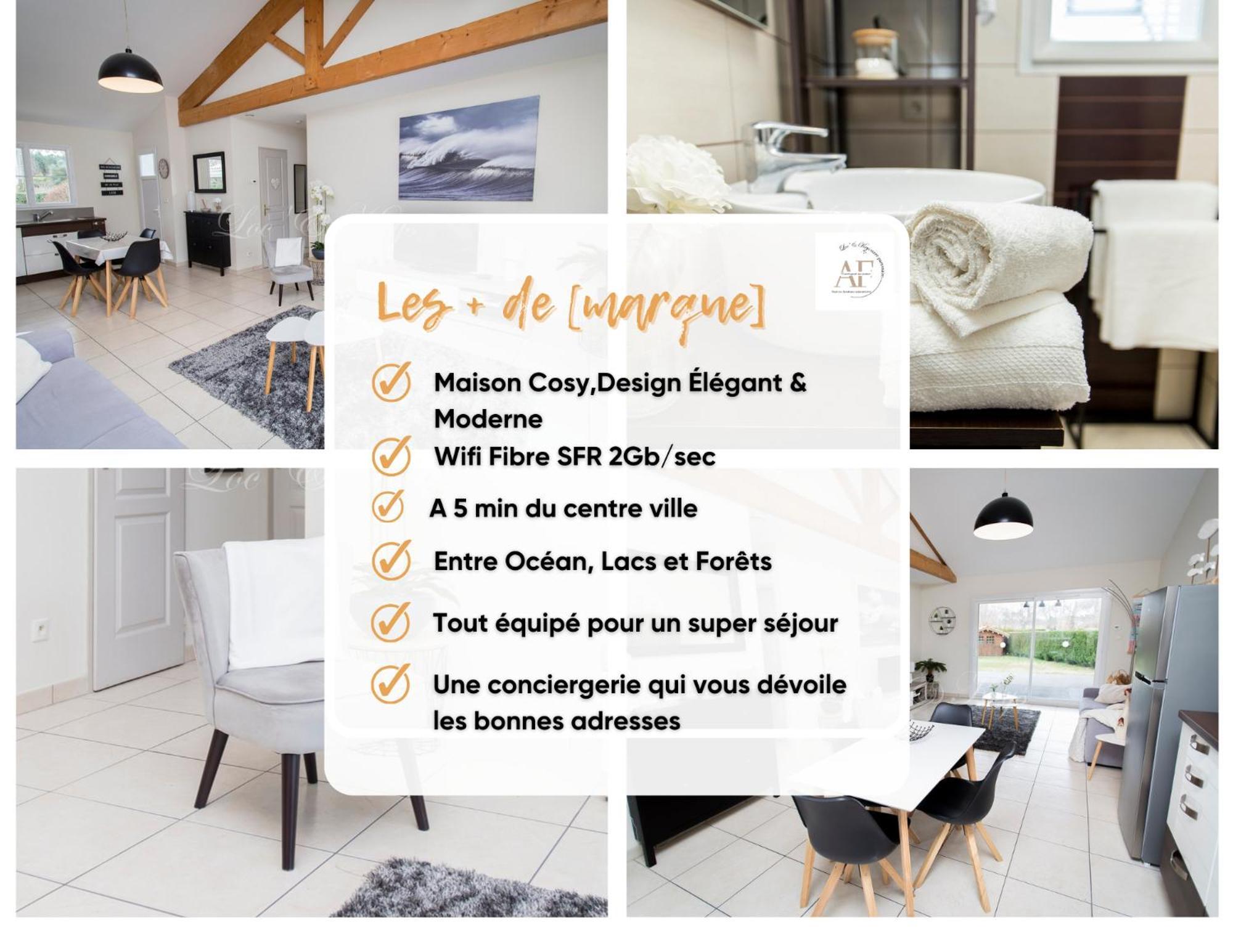 Ravissante Maison Cosy 4* Biscarrosse Proche Lac ภายนอก รูปภาพ